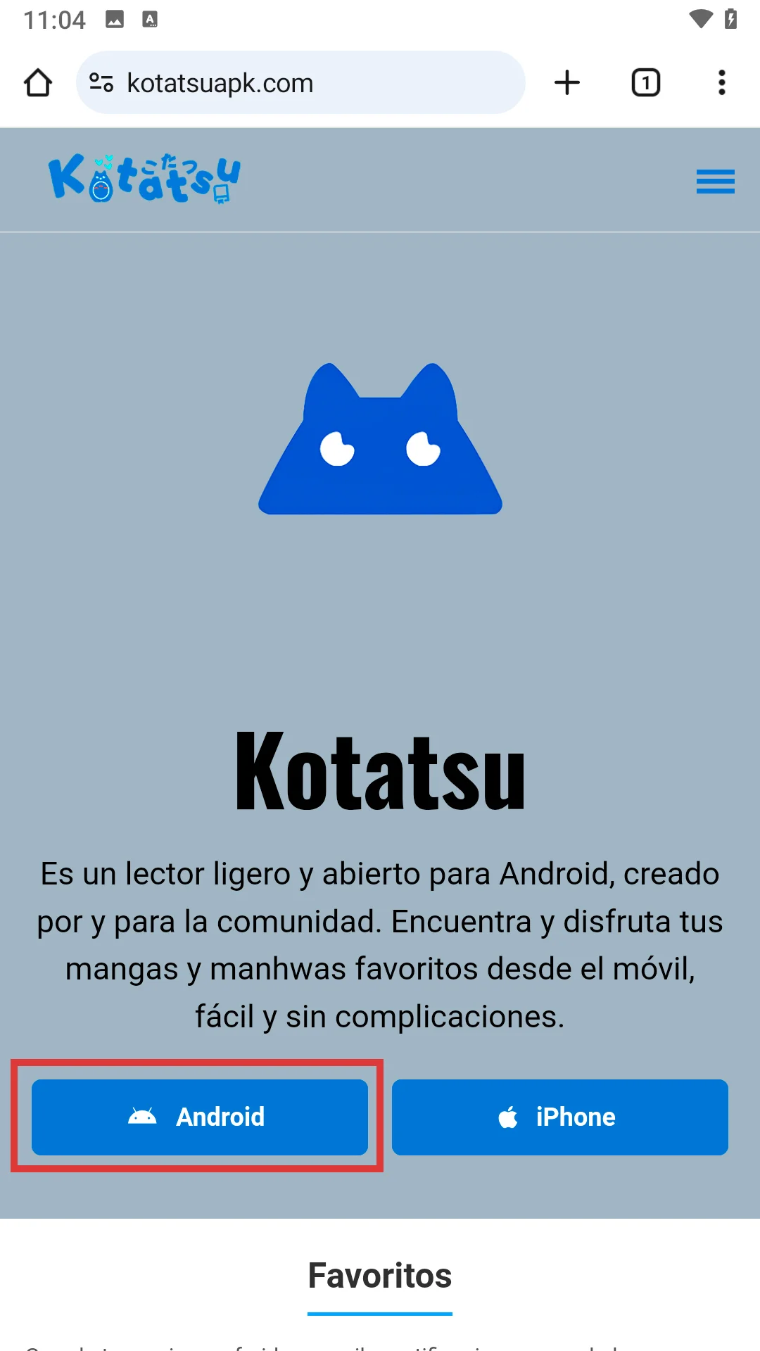 Paso 2 - Descargar Kotatsu APK